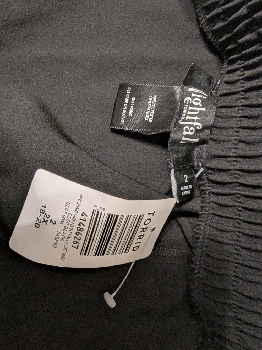 Torrid Nightfall Black Mini Skirt with Elastic Ruched Waistband - Picture 6 of 6